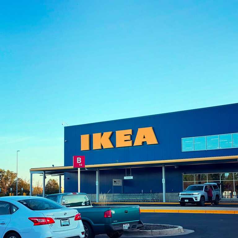 IKEA building in late evening