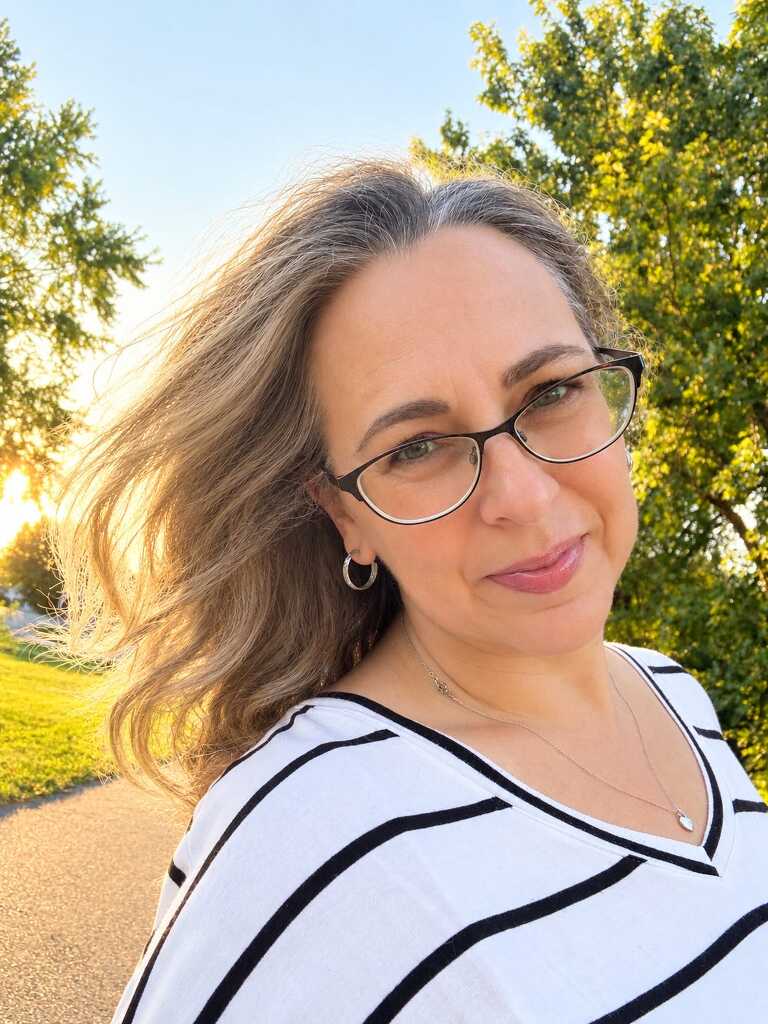 jaime on a walk at golden hour