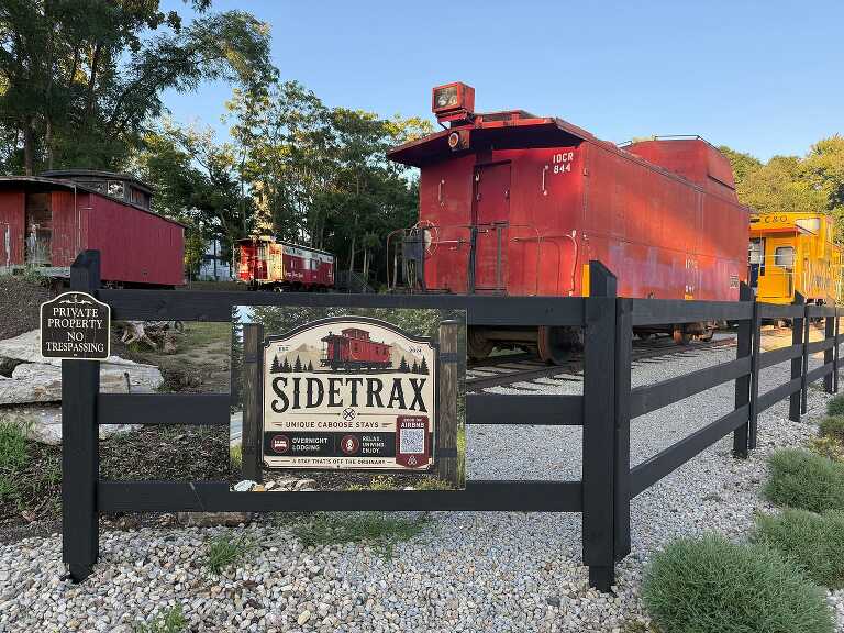 Sidetrax caboose bed and breakfast in Xenia, Ohio